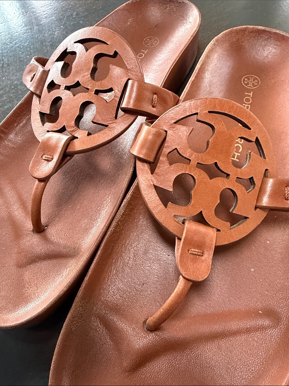 Tory Burch Cloud Miller - Aged Camello - Size 9 - Picture 6 of 9